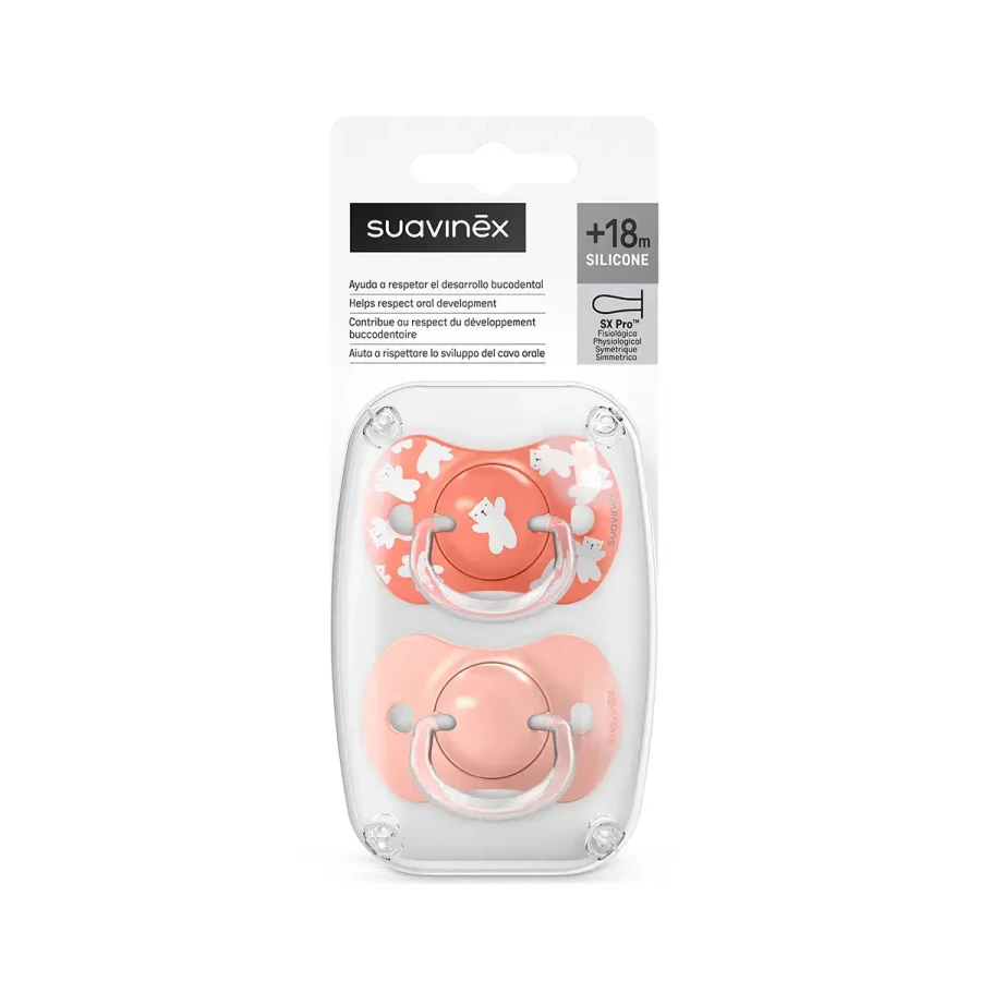 Smoczek fizjologiczny SX Pro Wild & Free - różowy, 2szt. / Suavinex