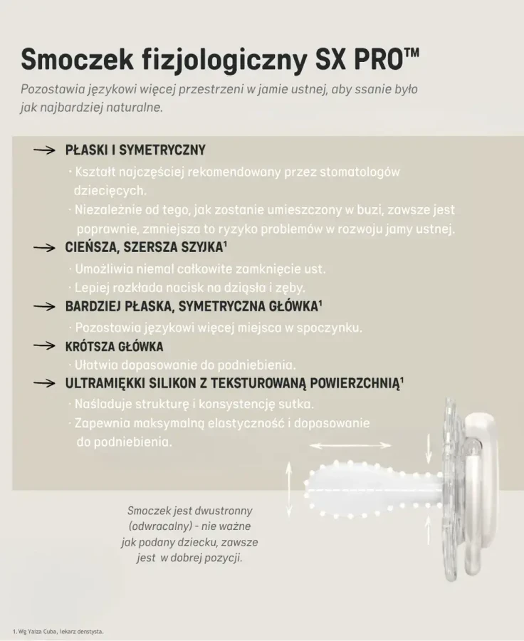 Smoczek fizjologiczny SX Pro Wild & Free - beżowy, 2szt. / Suavinex