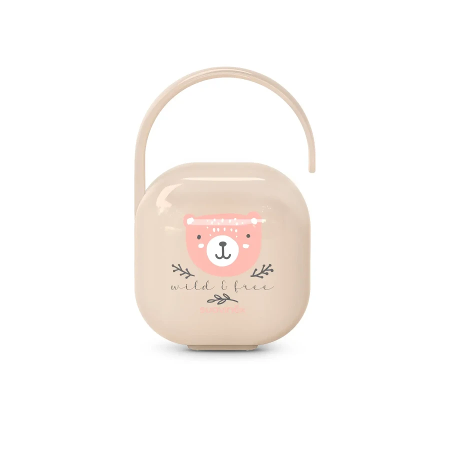 Etui na smoczek Wild & Free - różowe / Suavinex