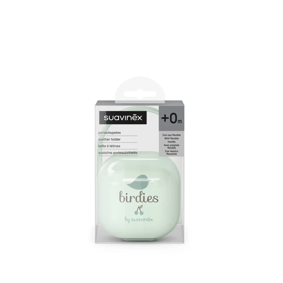 Etui na smoczek Birdies - miętowe / Suavinex