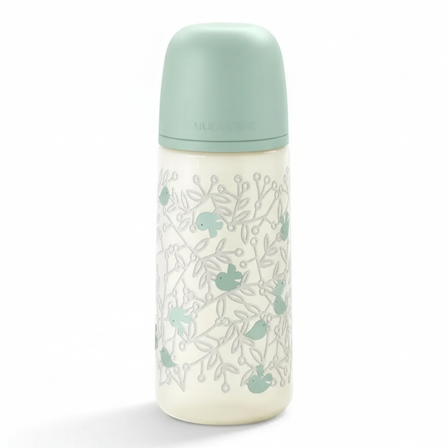 Butelka fizjologiczna SX Pro szybki przepływ Birdies, 360ml - miętowa / Suavinex