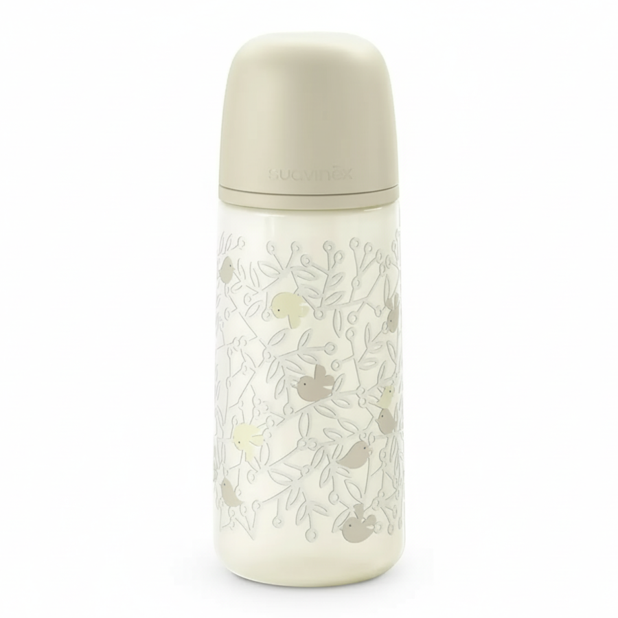 Butelka fizjologiczna SX Pro szybki przepływ Birdies, 360ml - waniliowa / Suavinex
