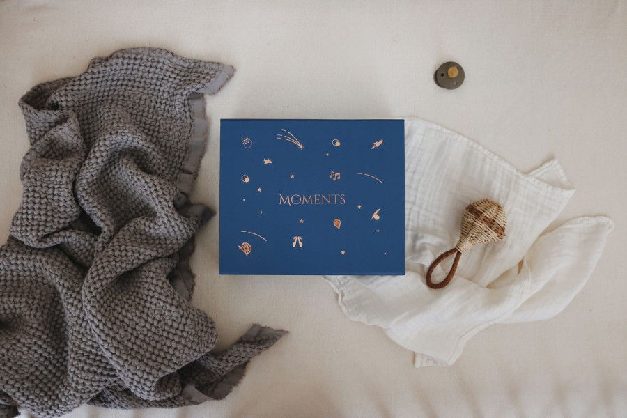 Granatowe pudełko wspomnień - memory box / Kidspace