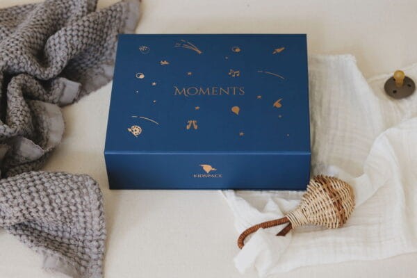 Granatowe pudełko wspomnień - memory box / Kidspace