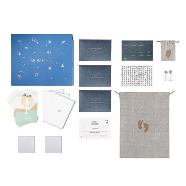 Granatowe pudełko wspomnień - memory box / Kidspace