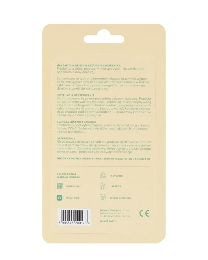 Gryzak Luuie The Dog Frozen Sage / LUU kids