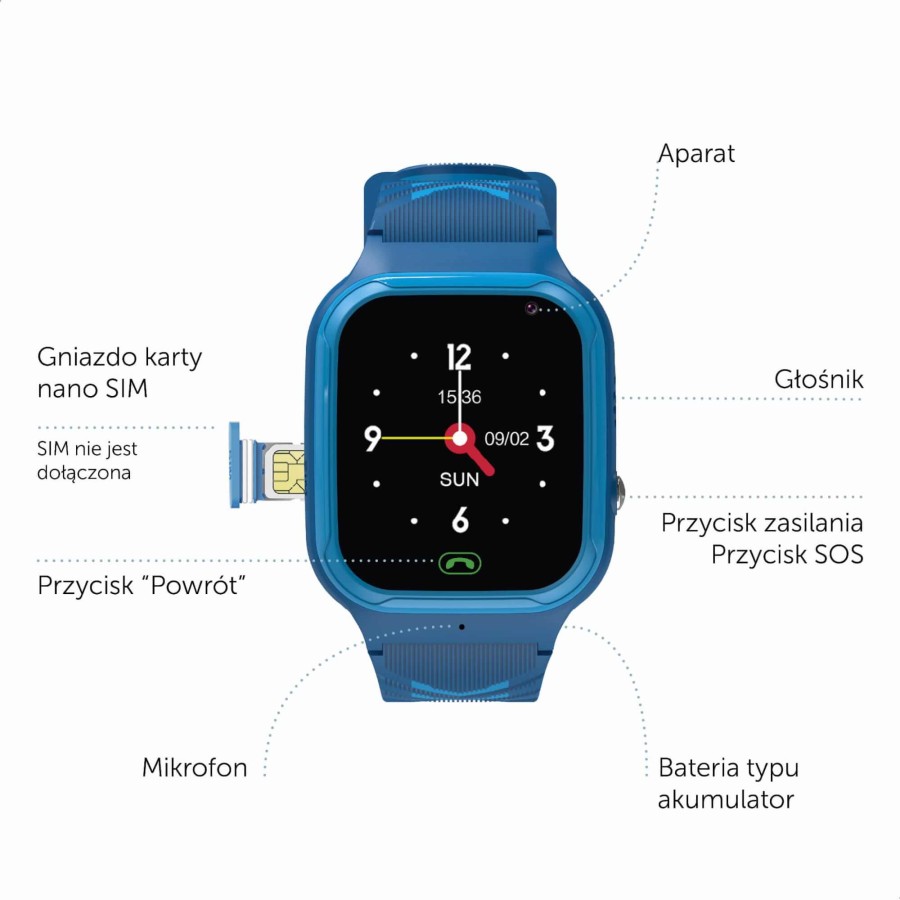 Smartwatch dla dzieci - Niebieski / Zazu