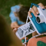 Aparat z drukarką dla dzieci K-PRINT - BLUE / Kidywolf