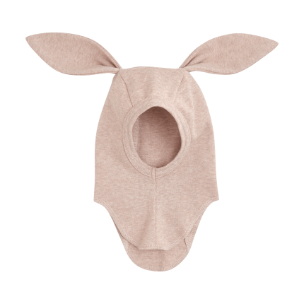 Kominiarka bawełniana z uszkami królika - Camel Melange / HUTTEliHUT