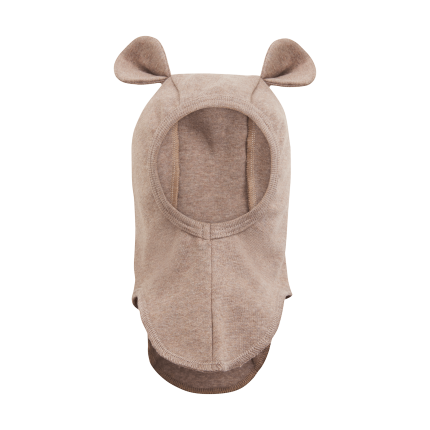 Kominiarka bawełniana z uszkami misia - Savannah Melange / HUTTEliHUT