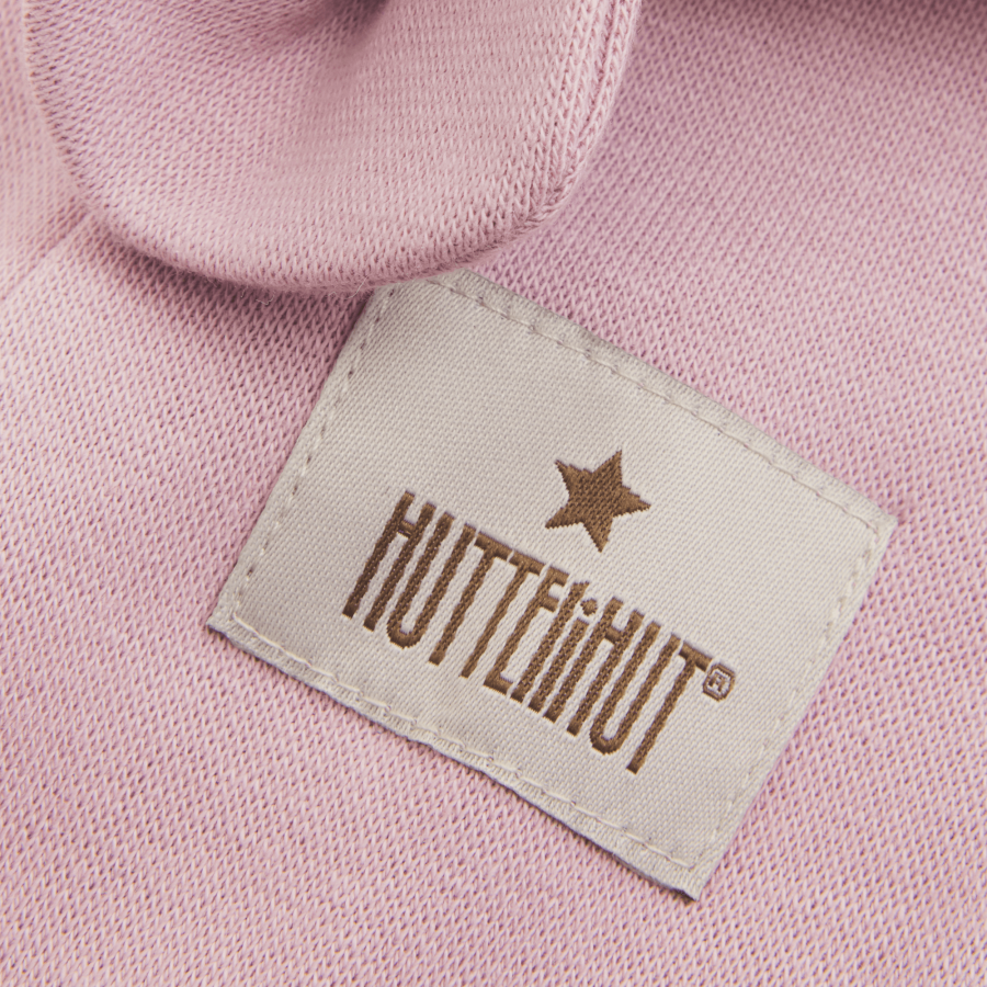 Kominiarka bawełniana z uszkami misia - Deauville Mauve / HUTTEliHUT