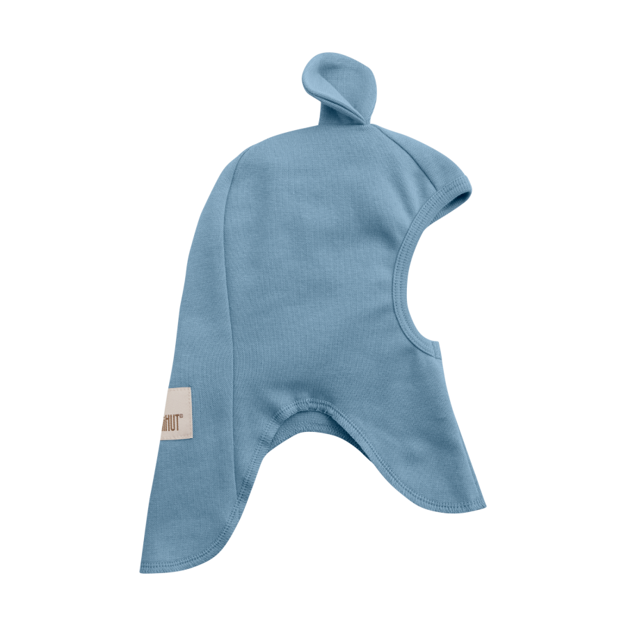 Kominiarka bawełniana z uszkami misia - Windward Blue / HUTTEliHUT
