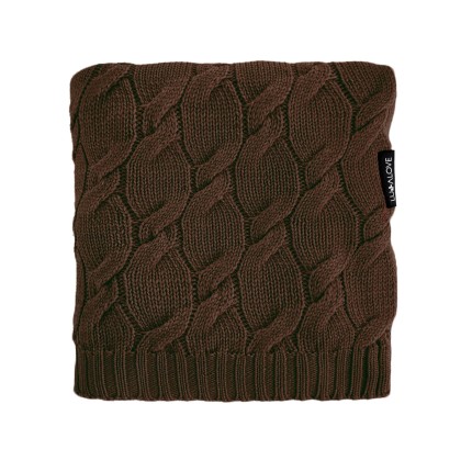 Kocyk z wełny merino - czekolada, kolekcja PREMIUM / Lullalove