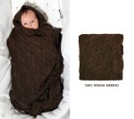 Kocyk z wełny merino - czekolada, kolekcja PREMIUM / Lullalove