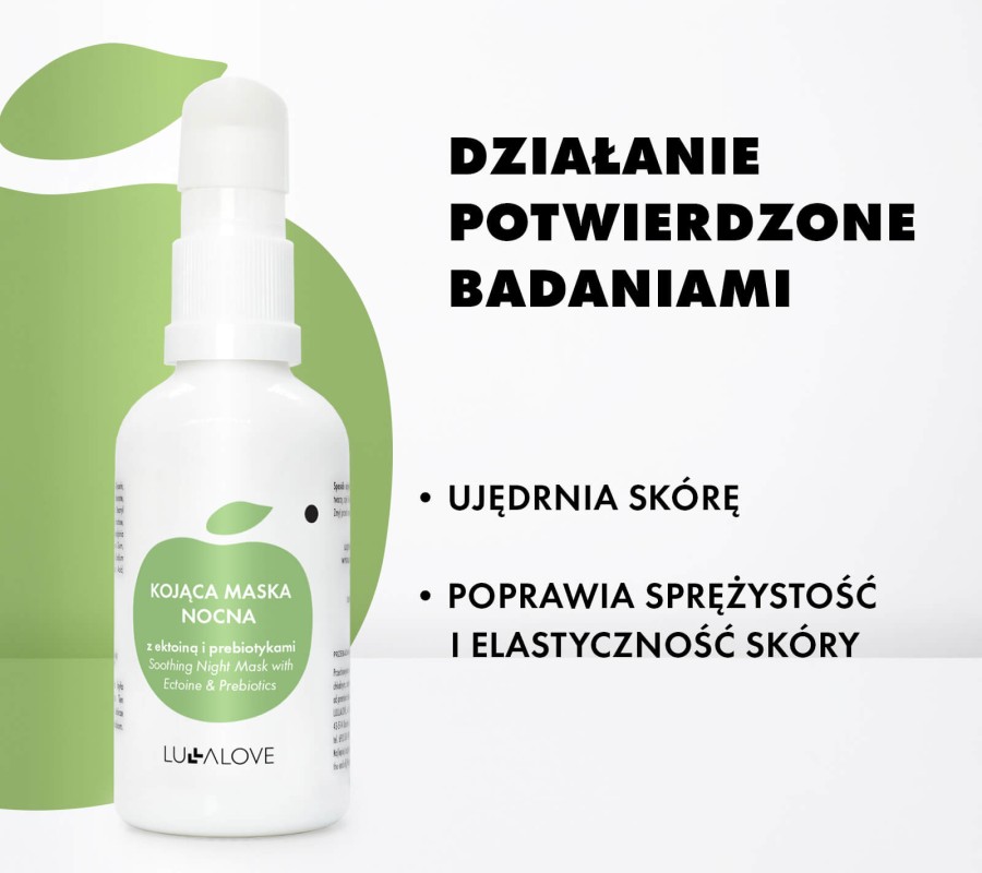 Kojąca maska nocna z ektoiną i prebiotykami, 50ml / Lullalove