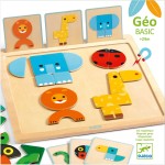 Drewniana układanka magnetyczna GEO BASIC / Djeco