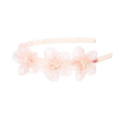 Opaska z tiulowymi różowymi kwiatami Pia / Souza!