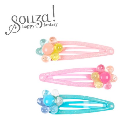 Spinki do włosów z kwiatkami Daniek, 3szt. / Souza!