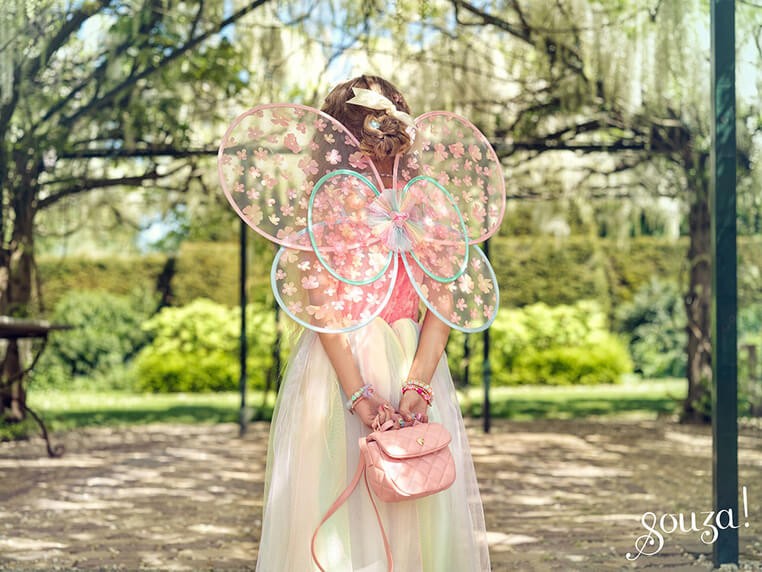 Kostium sukienka i skrzydła motyla wróżka Flora / Souza!