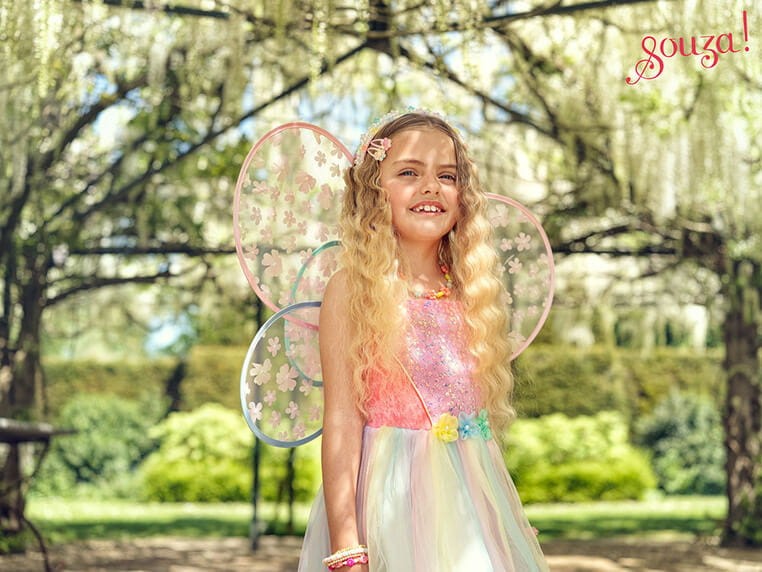 Kostium sukienka i skrzydła motyla wróżka Flora / Souza!