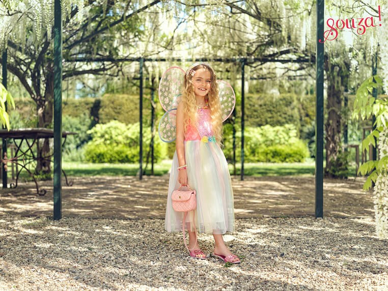 Kostium sukienka i skrzydła motyla wróżka Flora / Souza!