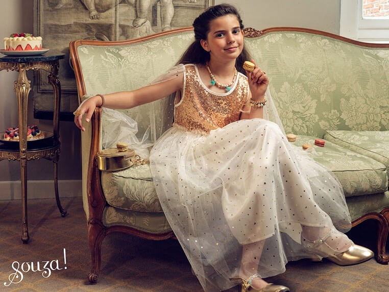 Sukienka wizytowa tiulowa z rękawami Dorianne / Souza!