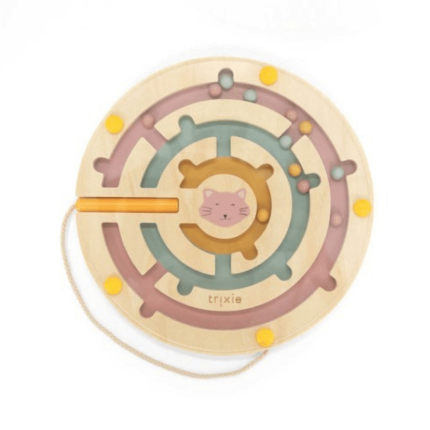 Drewniany okrągły labirynt magnetyczny - Kot / Trixie