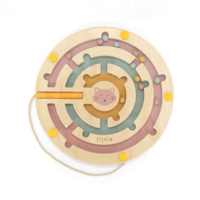 Drewniany okrągły labirynt magnetyczny - Kot / Trixie