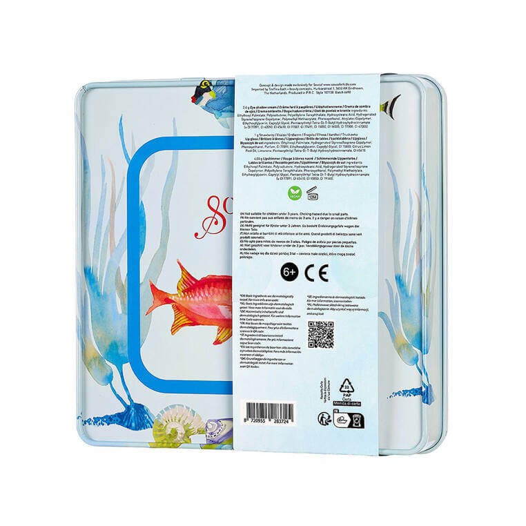 Kosmetyki do makijażu dla dzieci w metalowej kasetce zestaw 11 el. Syrenka / Souza!