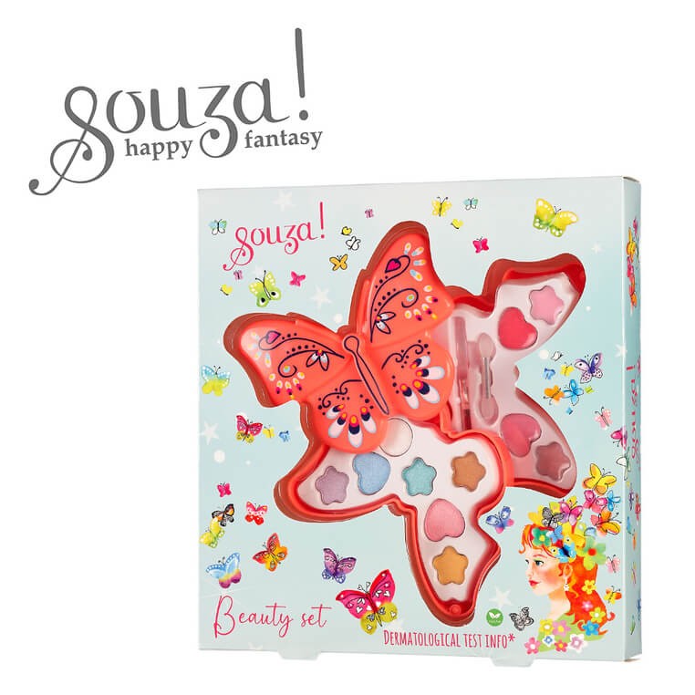 Kasetka z kosmetykami dla dzieci Motyl 13 el. / Souza!