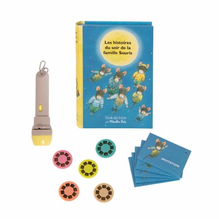 Opowieści z książki, lampka-projektor ze slajdami / Moulin Roty