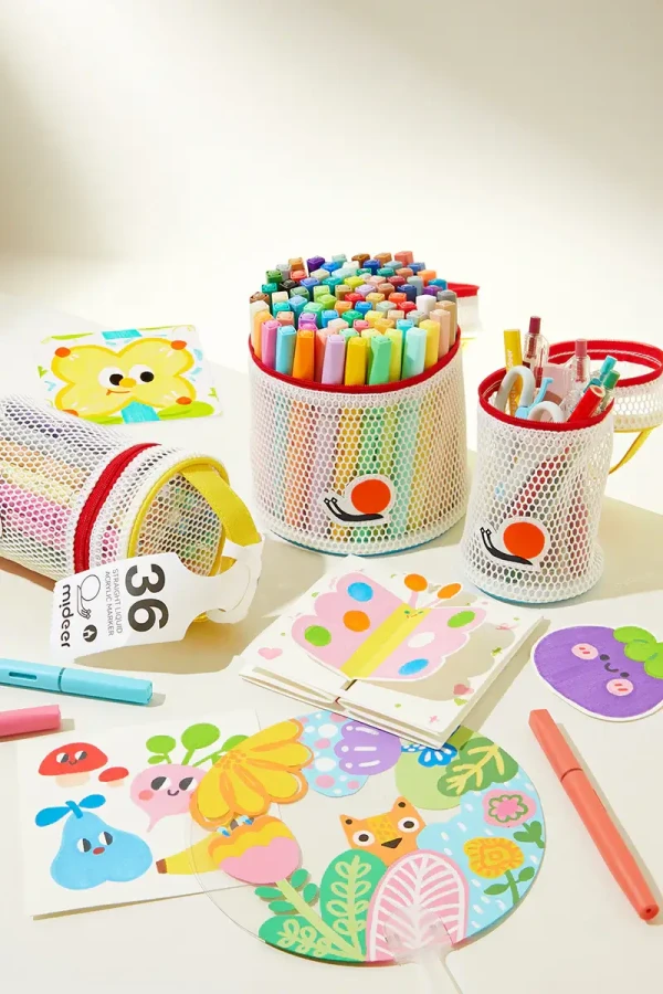 Markery akrylowe płynne z pędzelkową końcówką - 36 kolorów w tubie / Mideer