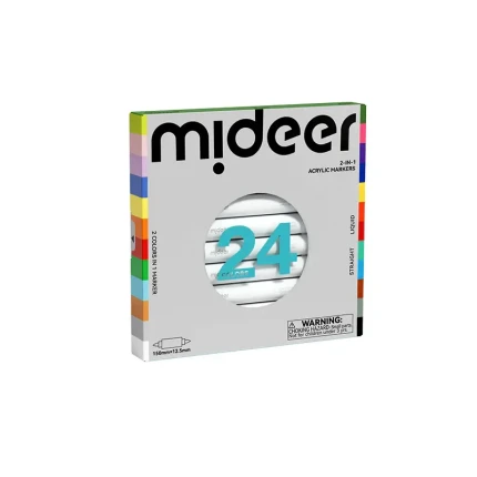 Markery akrylowe dwustronne 2w1 - 24 kolory / Mideer