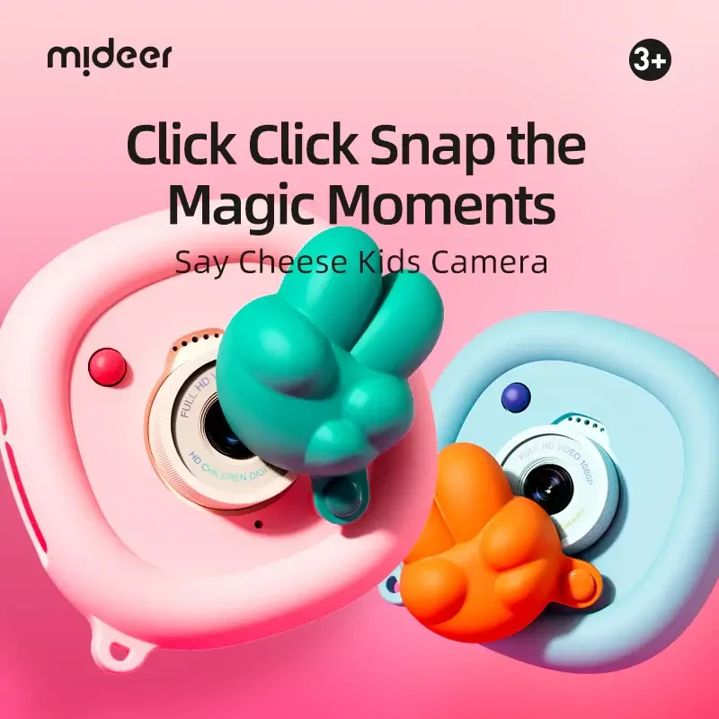 Aparat dziecięcy Say Cheese! - różowy / Mideer