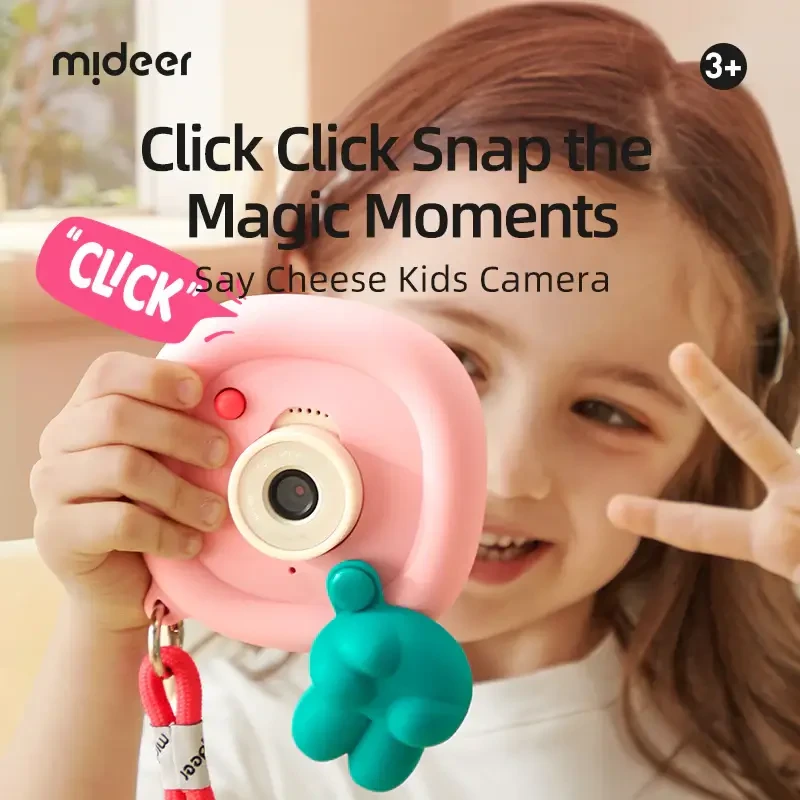 Aparat dziecięcy Say Cheese! - różowy / Mideer