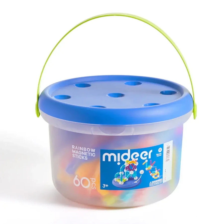 Zestaw magnetycznych pałeczek konstrukcyjnych (60 elementów) / Mideer