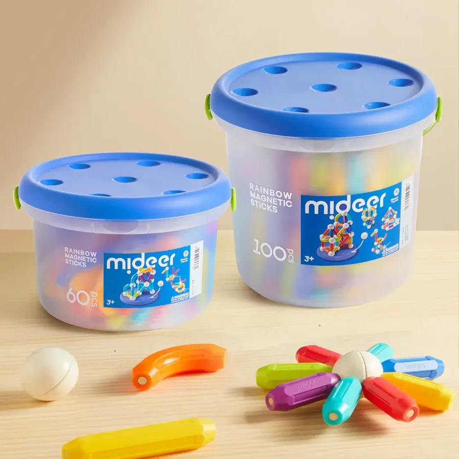 Zestaw magnetycznych pałeczek konstrukcyjnych (60 elementów) / Mideer