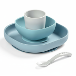 Komplet naczyń z silikonu z przyssawką Jungle / Beaba