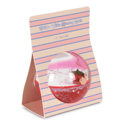 USZKODZONE OPAKOWANIE: Duża piłeczka brokatowa z figurkami - cherry / Konges slojd