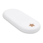 Prześcieradło do gondoli z pluszową gwiazdką WHITE / Pink no More