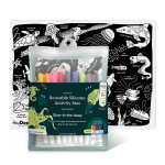 Świecąca w Ciemności Duża Mata Silikonowa do Kolorowania A3 - Morskie Głębiny / HeyDoodle