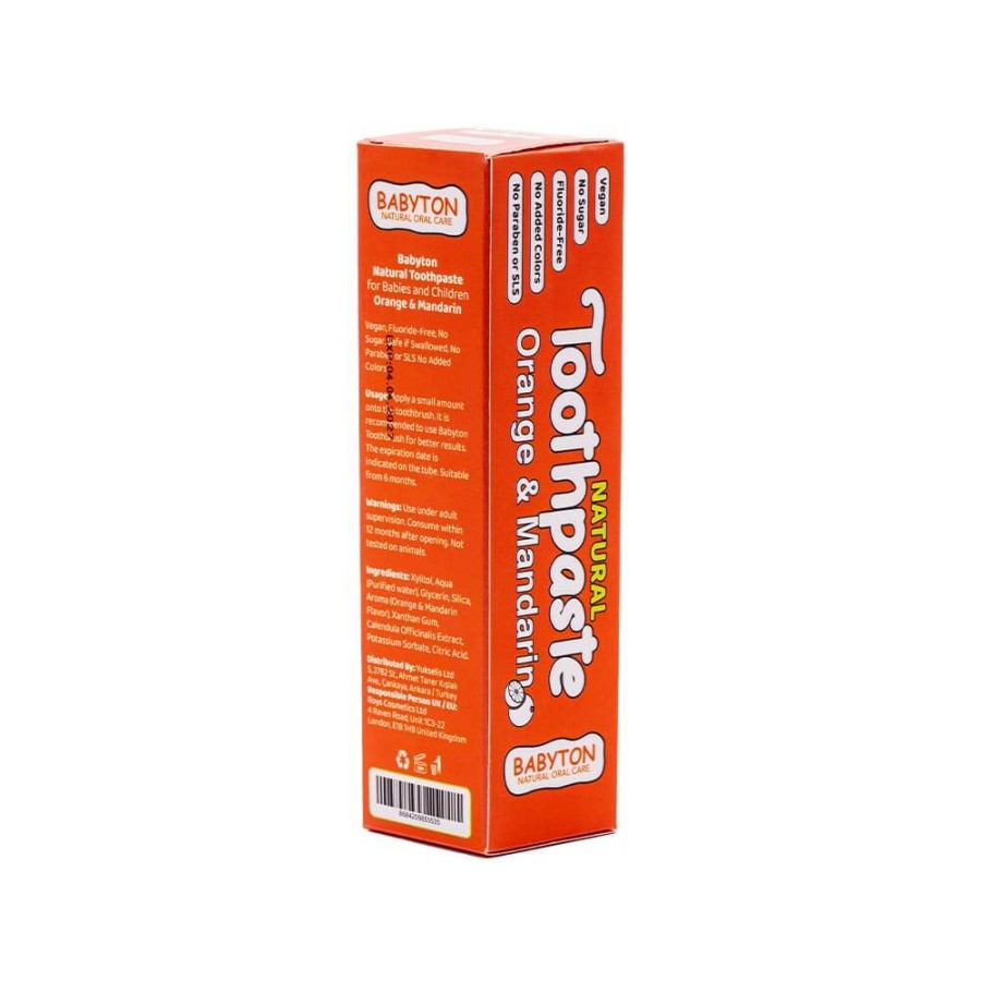 Naturalna pasta do zębów dla dzieci bez fluoru, 50g - słodkie cytrusy / Babyton