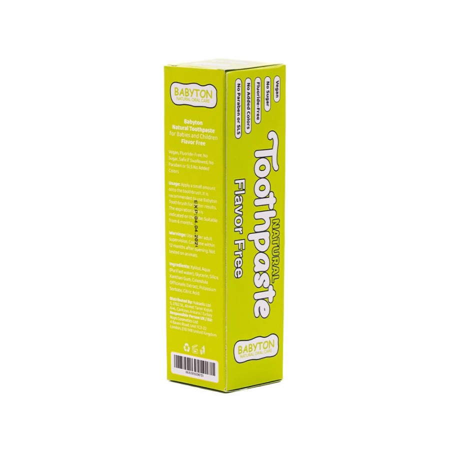 Naturalna pasta do zębów dla dzieci bez fluoru, 50g - bezsmakowa / Babyton