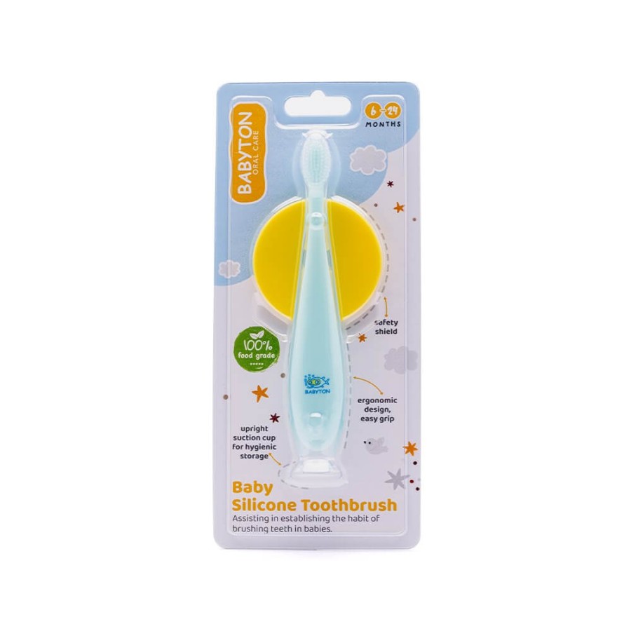 Silikonowa szczoteczka do zębów dla niemowląt, 6-24m / Babyton
