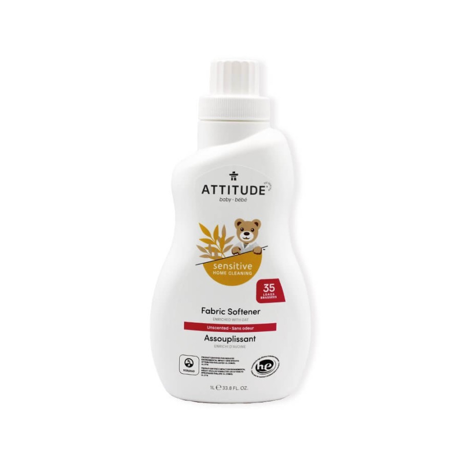 Delikatny, bezzapachowy płyn zmiękczający do płukania ubranek dziecięcych, 1L / Attitude