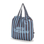 Shopper Bag z kieszonką HYGGE - STRIPES BLUE / La Millou