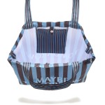 Shopper Bag z kieszonką HYGGE - STRIPES BLUE / La Millou