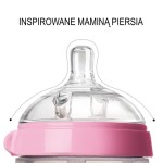 Antykolkowa butelka silikonowa 250 ml Pink BABY / Comotomo