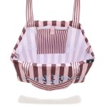Shopper Bag z kieszonką HYGGE - STRIPES PINK / La Millou