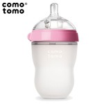 Antykolkowa butelka silikonowa 250 ml Pink BABY / Comotomo